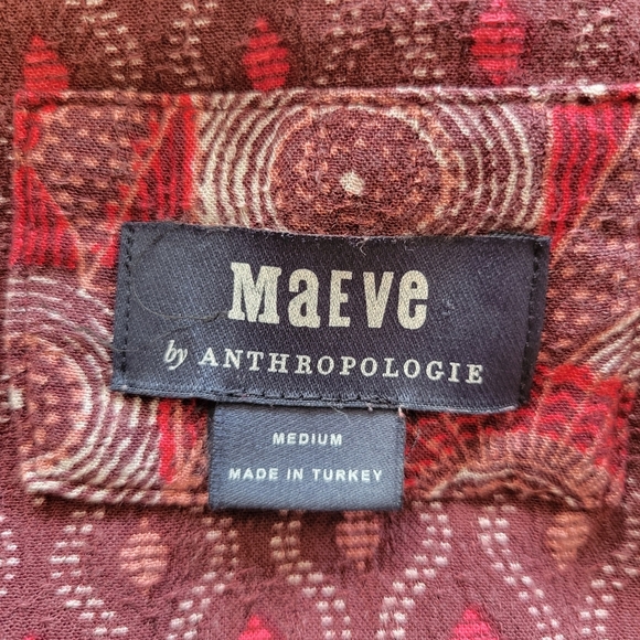 Maeve by Anthropologie Brown Boho Granny Dress Size Medium - Picture 7 of 7